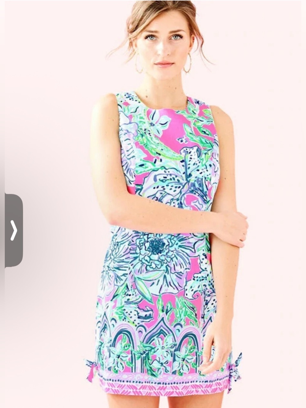 Lilly Pulitzer Mila Stretch Shift Dress  Pink Tropics In The Groove